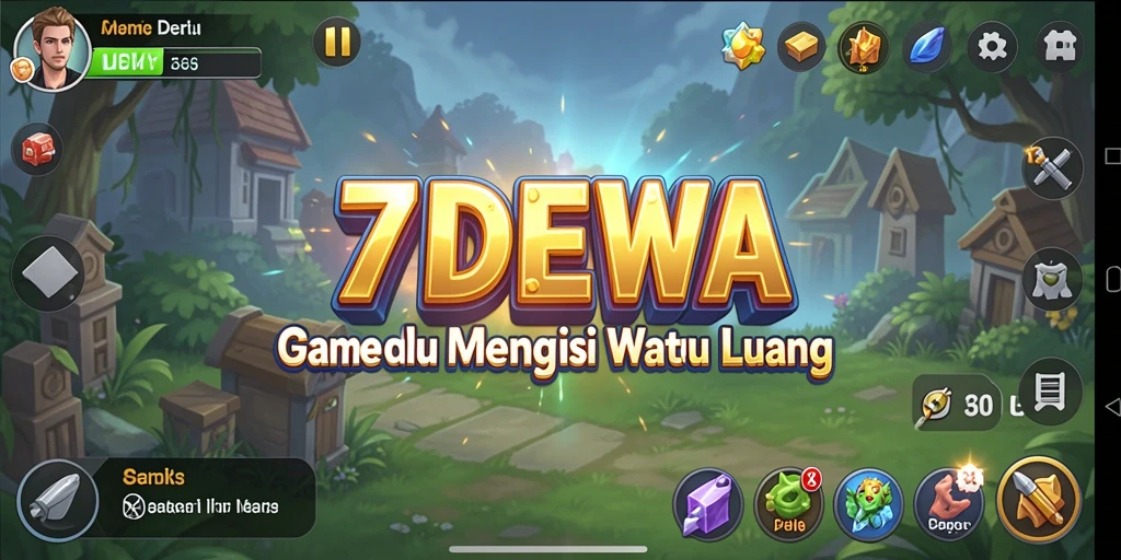 Tampilan gameplay Idle dari 7DEWA yang menarik.