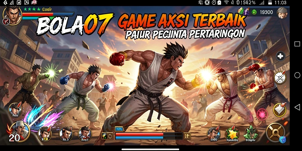 Tampilan gameplay menegangkan dari BOLA07 yang penuh aksi.