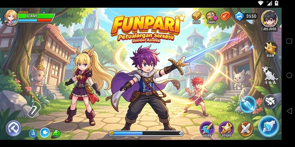 Tampilan luar biasa dari gameplay FUNPARI yang penuh aksi.