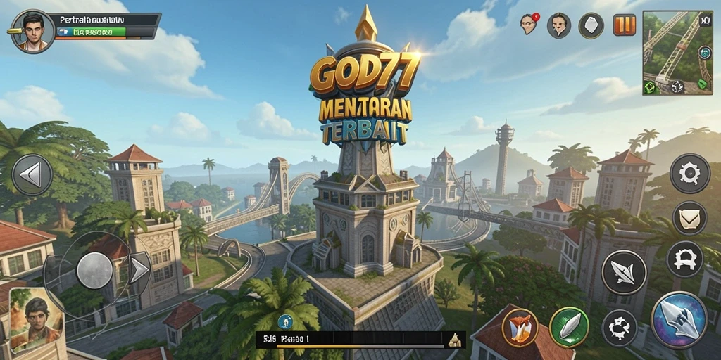 Tampilan gameplay seru dari GOD77 dalam suasana Tower Defense.