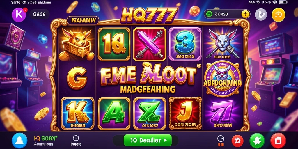 Tampilan gameplay menarik dalam game Slot HQ777.