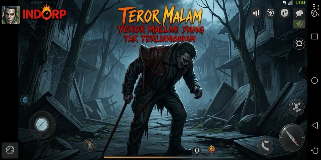 Screenshot gameplay menampilkan suasana mencekam dalam <strong>INDORP</strong>.