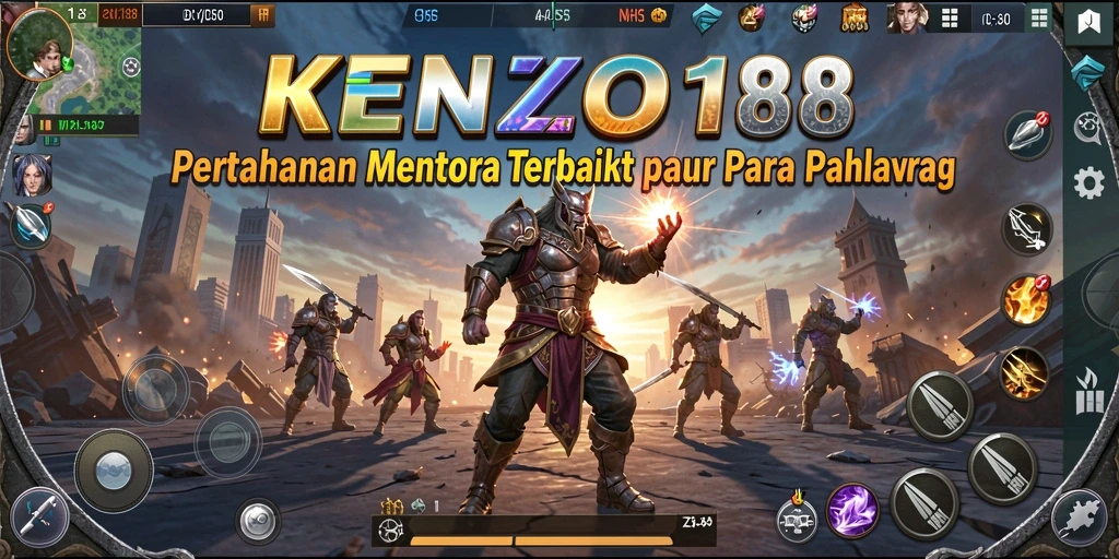 Tampilan gameplay KENZO188 yang mendebarkan dalam Tower Defense.