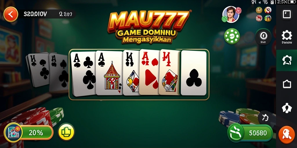 Screenshot gameplay MAU777 dengan tampilan seru permainan Domino.