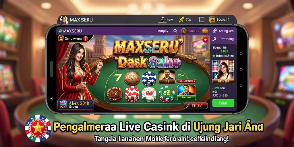 Tampilan menarik dari permainan Live Casino di MAXSERU yang menggugah selera.