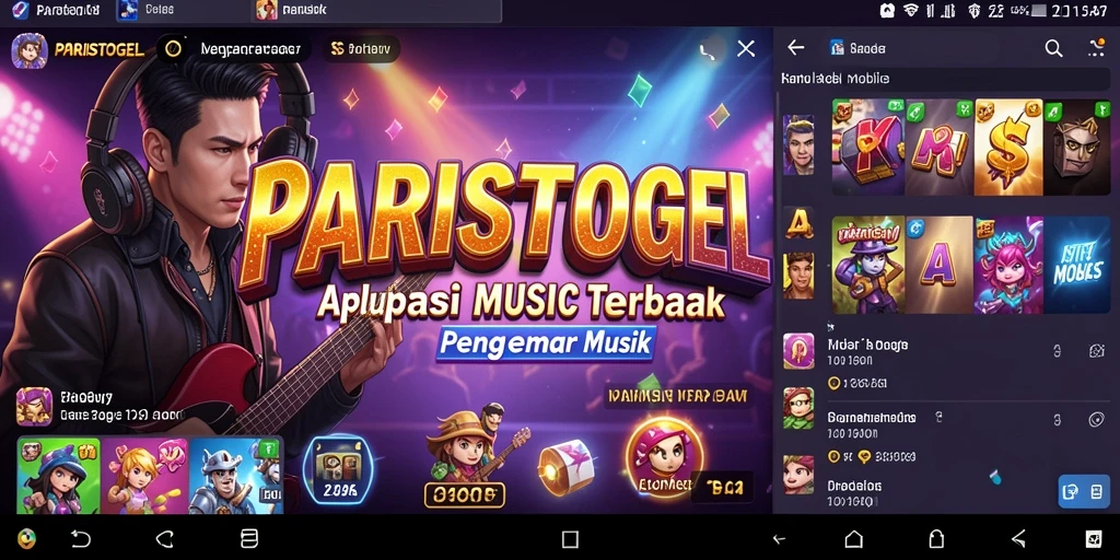 Screenshot gameplay PARISTOGEL menunjukkan fitur karaoke yang menyenangkan.