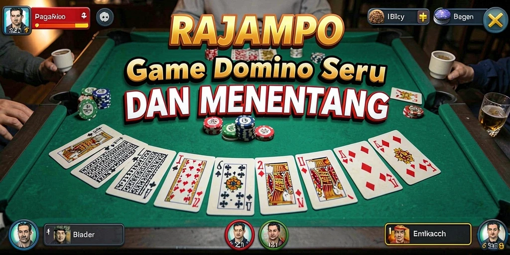 Tampilan gameplay seru dalam bermain Domino RAJAMPO.