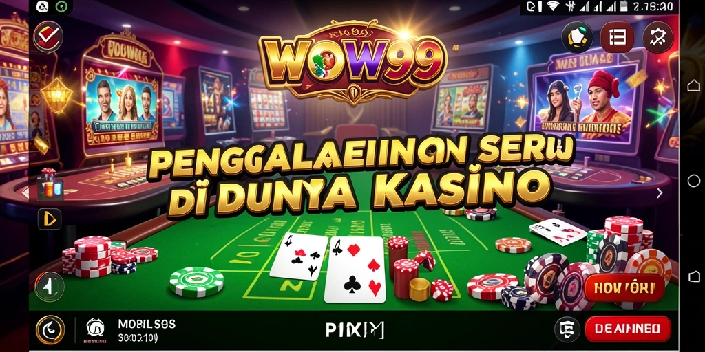 Screenshot gameplay WOW99 menampilkan grafik kasino yang mengesankan.